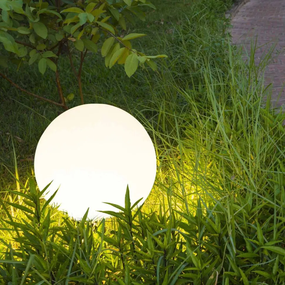 Lampa solarna 30 cm Sanico Goldlux, kula, 4000K, biała