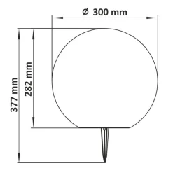Lampa solarna 30 cm Sanico Goldlux, RGBWW, z pilotem