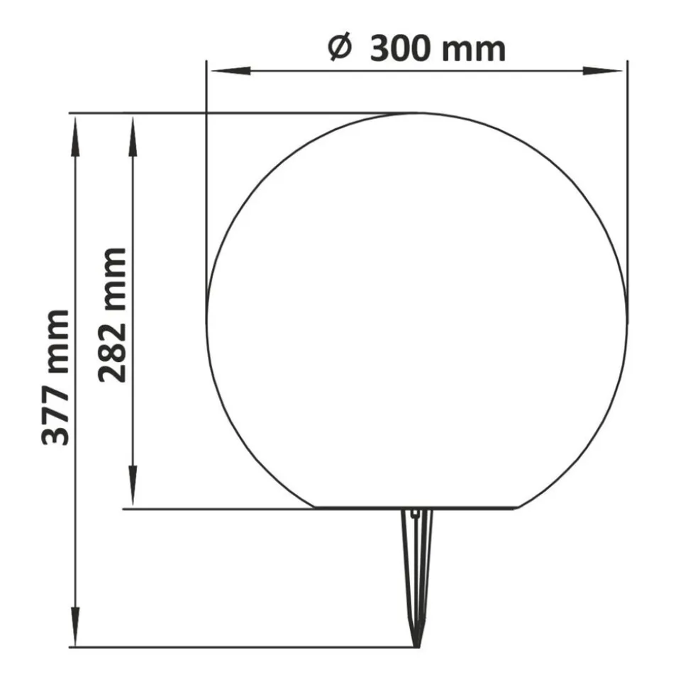 Lampa solarna 30 cm Sanico Goldlux, RGBWW, z pilotem