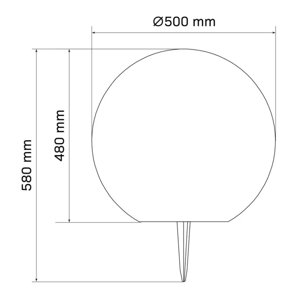 Lampa solarna 50 cm Sanico Goldlux, RGBWW, z pilotem