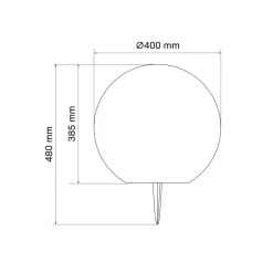 Lampa solarna 40 cm Sanico Goldlux, kula, 4000K, biała
