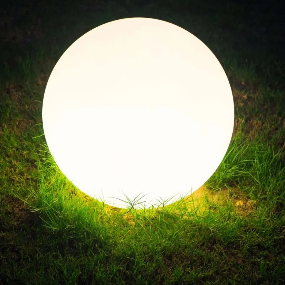Lampa solarna 20 cm Sanico Goldlux, kula, 4000K, biała