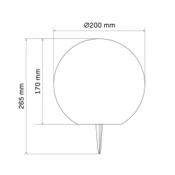 Lampa solarna 20 cm Sanico Goldlux, kula, 4000K, biała