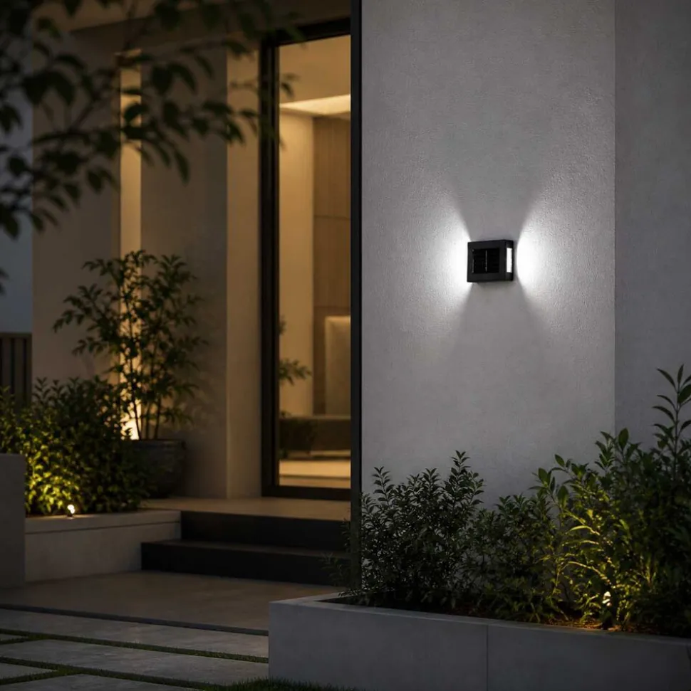 Lampa solarna LED Meven, ścienna, 4 diody LED