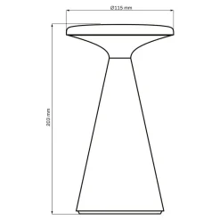 Lampa stołowa LED Sanico Goldlux Paros, USB-C, IP44, czarna