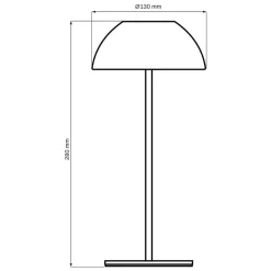 Lampa stołowa LED Sanico Goldlux Tanzania, USB-C, biała