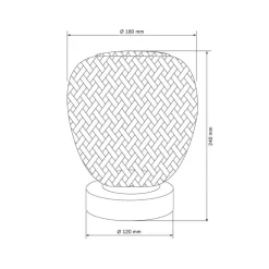 Lampa stołowa Sanico Goldlux Zanzibar Natural, 18 x 21 cm, E27