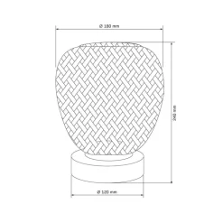 Lampa stołowa Sanico Goldlux Zanzibar Black, 18 x 21 cm, E27