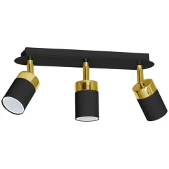 Lampa sufitowa Milagro Joker 3 x GU10, czarno-złota