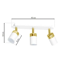 Lampa sufitowa Milagro Joker 3 x GU10, biało-złota