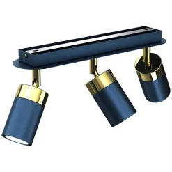 Lampa sufitowa Milagro Joker 3 x GU10, granatowo-złota