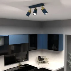 Lampa sufitowa Milagro Joker 3 x GU10, granatowo-złota