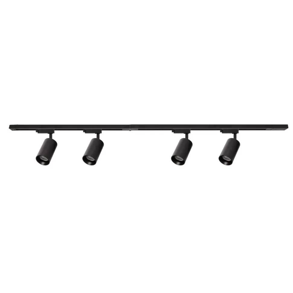 Lampa sufitowa Milagro Pipe Track 4 x GU10, na szynie, 1,5 m, czarna