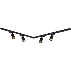 Lampa sufitowa Milagro Pipe Track 4 x GU10, na szynie, 1,5 m, czarna