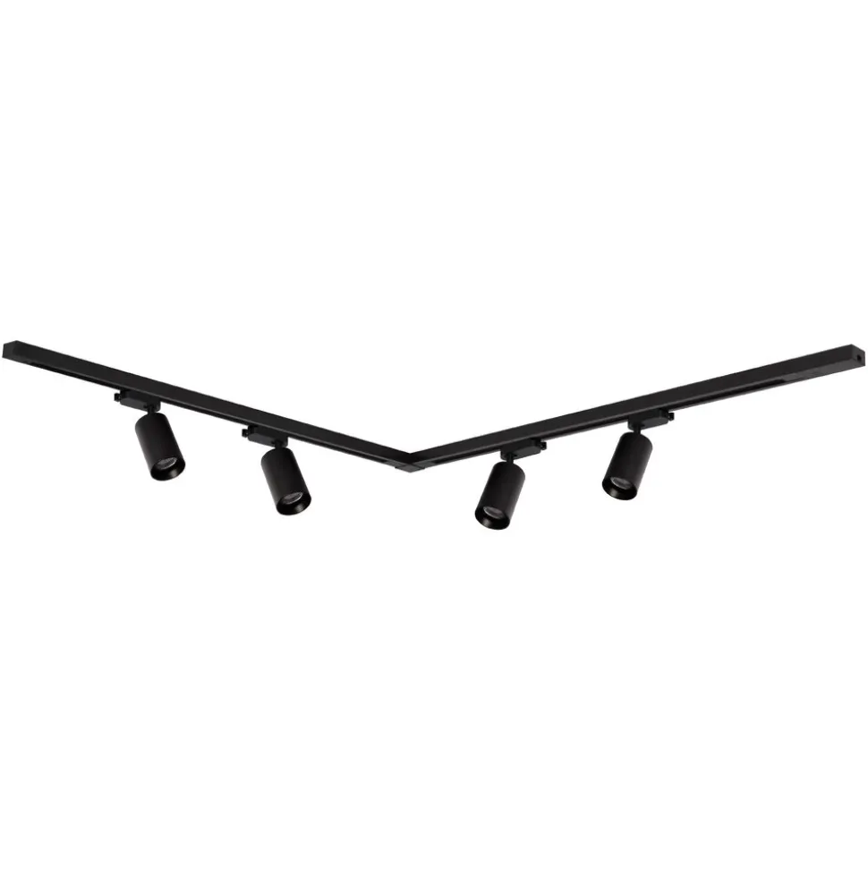 Lampa sufitowa Milagro Pipe Track 4 x GU10, na szynie, 1,5 m, czarna