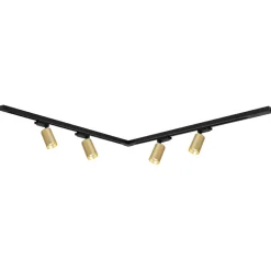 Lampa sufitowa Milagro Pipe Track 4 x GU10, na szynie, 1,5 m, złoty