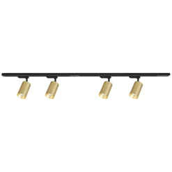 Lampa sufitowa Milagro Pipe Track 4 x GU10, na szynie, 1,5 m, złoty