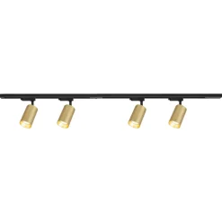 Lampa sufitowa Milagro Pipe Track 4 x GU10, na szynie, 1,5 m, złoty