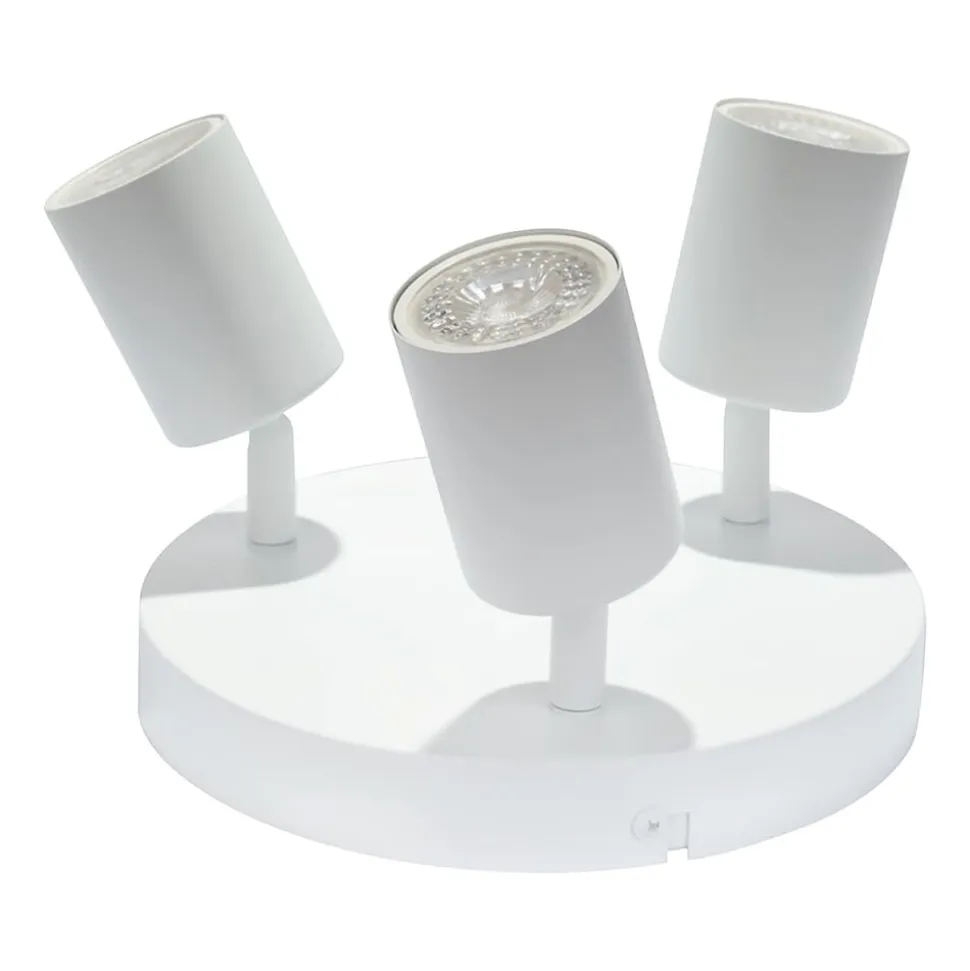 Lampa sufitowa okrągła LED Lethe, 3 punkty świetlne, 345 lm, biała