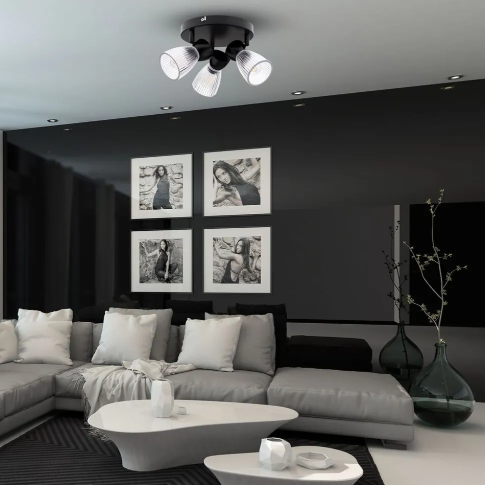 Lampa sufitowa okrągła Milagro Spot Best 3 x E14, czarna