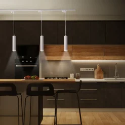 Lampa sufitowa wisząca Sanico Goldlux Paris, na szynie, 3 x 10GU, 1 m, biała