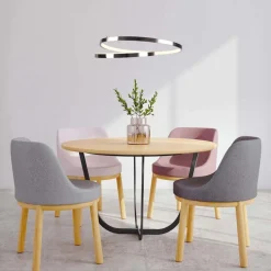 Lampa wisząca LED Sanico Goldlux Zefira, 50 cm, 4000K, nikiel