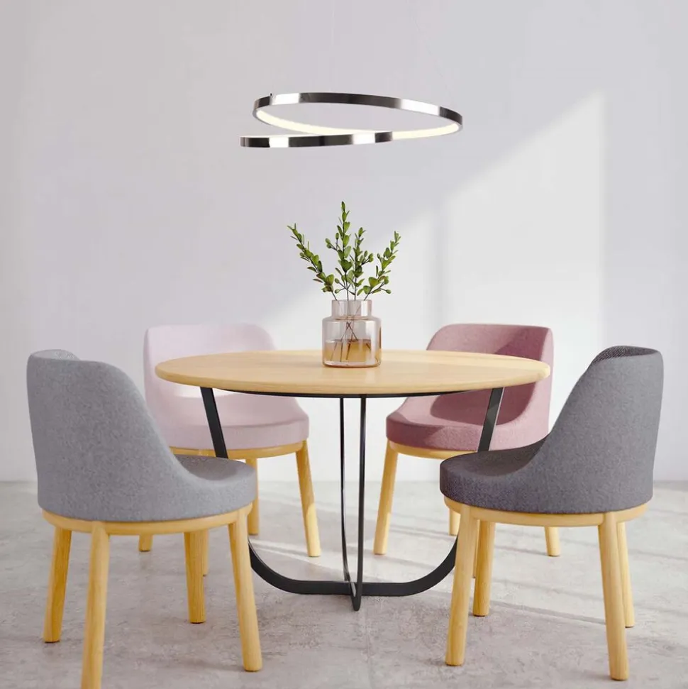 Lampa wisząca LED Sanico Goldlux Zefira, 50 cm, 4000K, nikiel