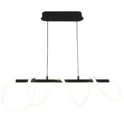 Lampa wisząca LED Sanico Goldlux Emma, 38 W, 4450lm, 4000K, czarna