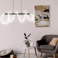 Lampa wisząca LED Sanico Goldlux Emma, 38 W, 4450lm, 4000K, czarna