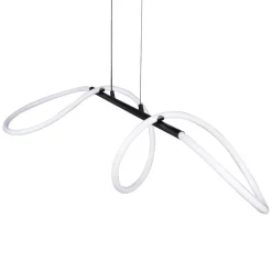 Lampa wisząca LED Sanico Goldlux Emma, 38 W, 4450lm, 4000K, czarna