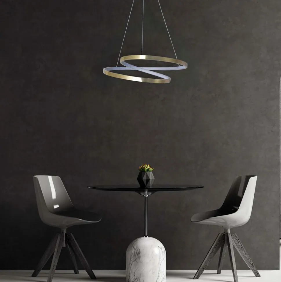Lampa wisząca LED Sanico Goldlux Zefira, 50 cm, 4000K, złota