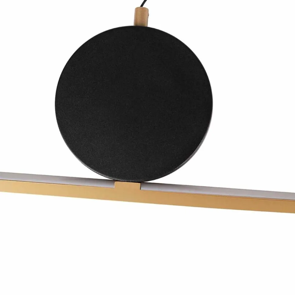 Lampa wisząca LED Sanico Goldlux Florentyna, 48 W, 4000K, złoto-czarna