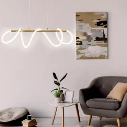 Lampa wisząca LED Sanico Goldlux Emma, 38 W, 4450lm, 4000K, złota