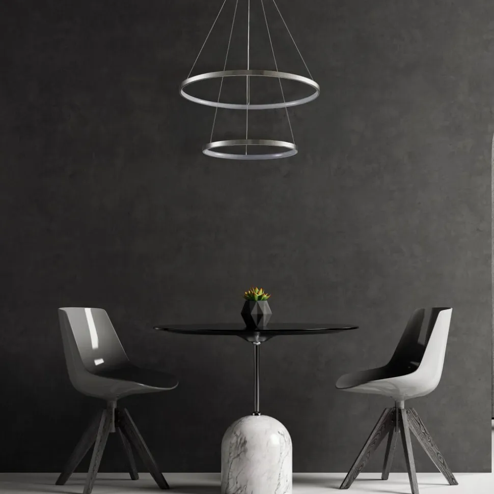 Lampa wisząca LED Sanico Goldlux Lea 2, 35 W, 4000K, srebrna