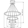 Lampa wisząca LED Sanico Goldlux Lea 3, 60 W, 4000K, srebrna