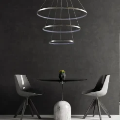 Lampa wisząca LED Sanico Goldlux Lea 3, 60 W, 4000K, srebrna