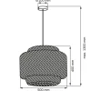 Lampa wisząca Sanico Goldlux Berta XL, 50 x 40 cm, E27