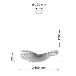 Lampa wisząca Sanico Goldlux Capri, 60 x 16 cm, E27