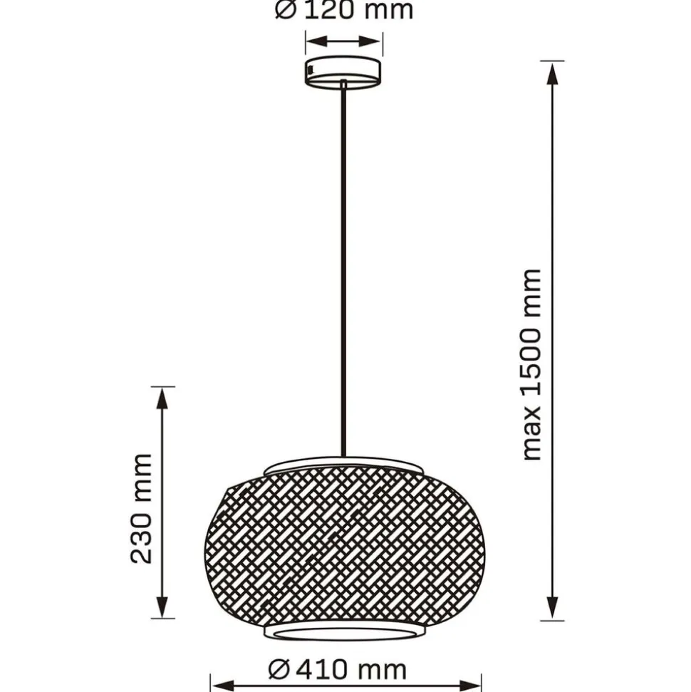 Lampa wisząca Sanico Goldlux Emilia, 41 x 23 cm, E27