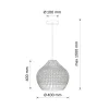 Lampa wisząca Sanico Goldlux Fuji, E27