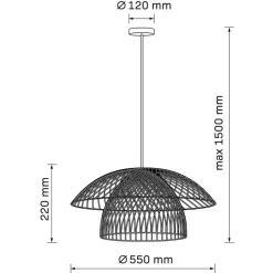 Lampa wisząca Sanico Goldlux Thailand, E27