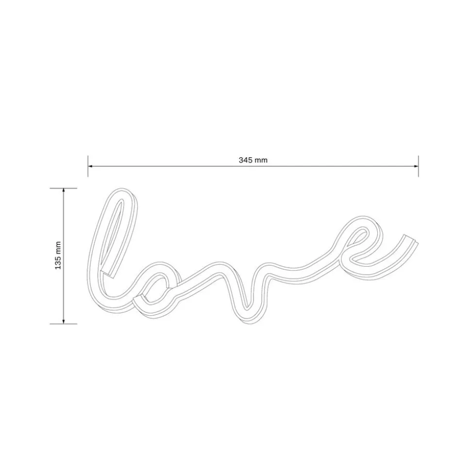 Lampka dekoracyjna LED Sanico Goldlux, neon love