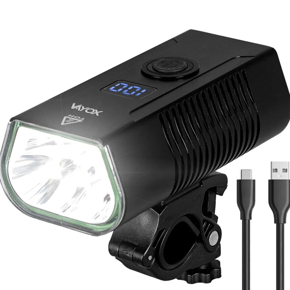 Lampka rowerowa przednia Vayox VA0073, 1020 lm, akumulatorowa, z powerbankiem