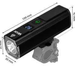 Lampka rowerowa przednia VAYOX VA0071, 1300 lm, akumulatorowa, z wyświetlaczem LED