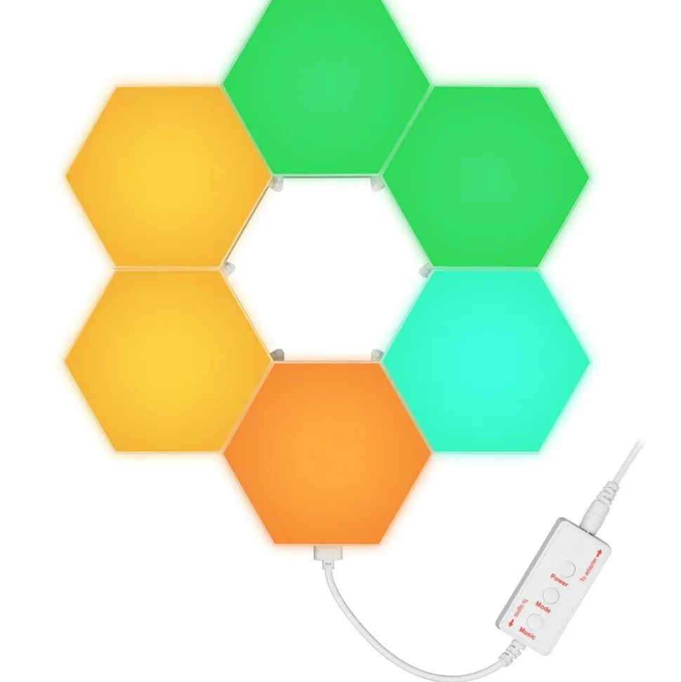 Lampy RGB Tracer Ambience Smart Hexagon, z pilotem