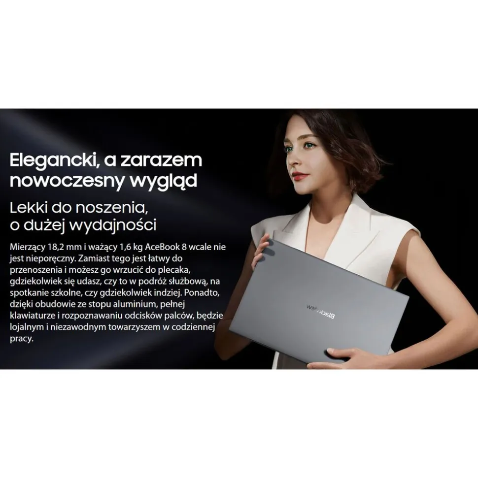 Laptop Blackview AceBook 8, 15,6”, szary, Windows 11 Home
