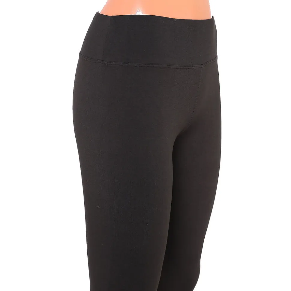 Legginsy damskie ¾, czarne, rozmiar S/M