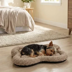Legowisko Domarex Plushy Bed M, 50 x 80 cm, kostka, beżowe