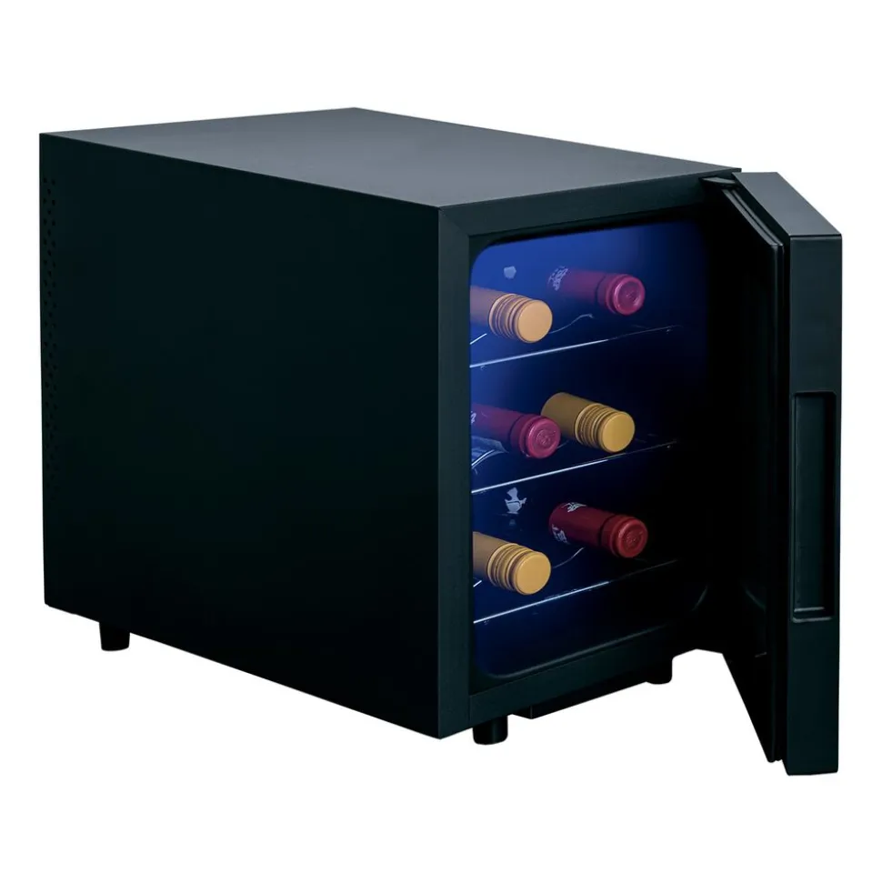 Lodówka na wino Hoffen Expert, 13 l, na 6 butelek, LED, czarna