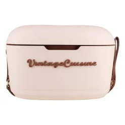 Lodówka turystyczna Vintage Cuisine, 18,8 l, z paskiem do przenoszenia, beżowa